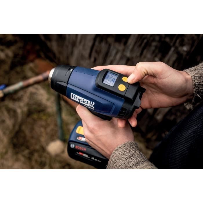 18V battery-powered hot air gun - RAPID - RX1000 - Case + 4.0Ah battery + charger