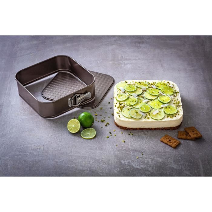 Springform pan - PYREX - 1452080 - Square - Carbon steel - Non-stick - 24 cm