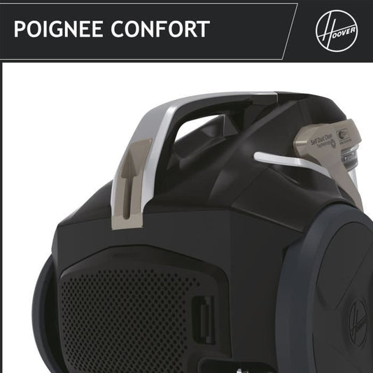Bagless Cylinder Vacuum Cleaner - HOOVER - HP720PET - 850 W - 68 dBA - 2 L Cassette - Special parquet and animals