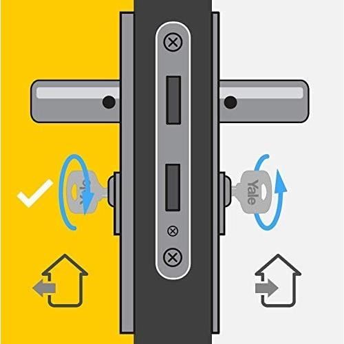 YALE 2100 Series high security cylinder 35x35 mm nickel-plated, anti-picking, anti-drilling and anti-bumping, 5 keys