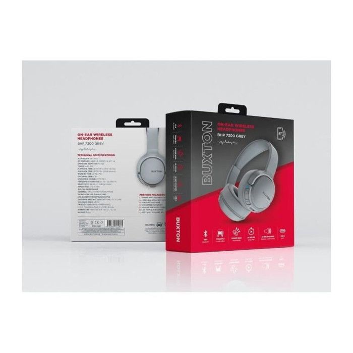 Wireless On-Ear Headphones - Buxton - BHP 7300 GREY