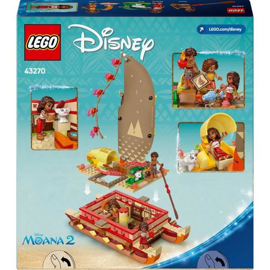 LEGO | Disney 43270 Moana's Adventure Ship - Building Toy and Gift for 6 Year Olds