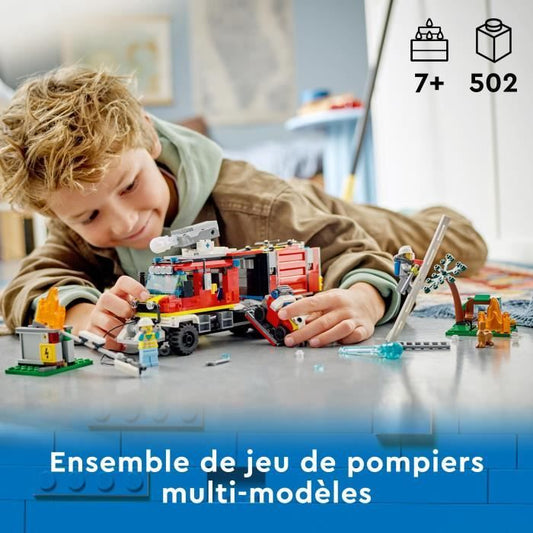 Lego City 60374 The firefighters' intervention truck, toy with modern drones, and figurines