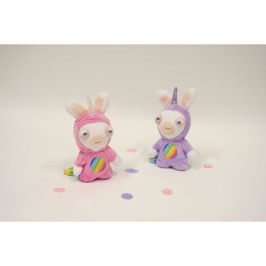 RABBITS CRETINS Unicorn Plush Lapicorn Rose Sound - 18 cm