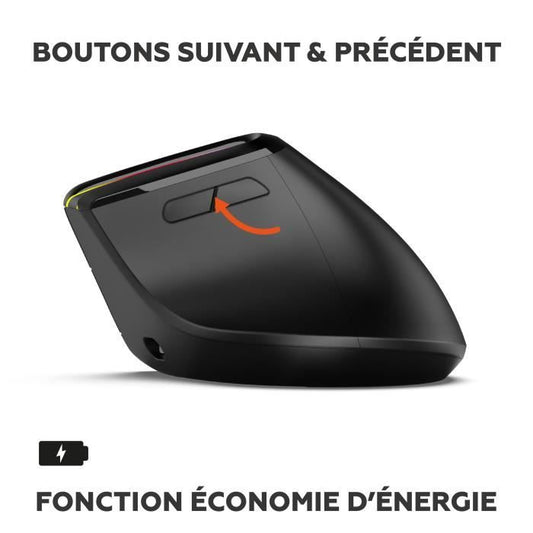 Ergonomic Mouse - Wireless - MOBILITY LAB - ML314259 - Black
