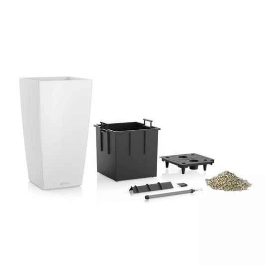 Planter - LECHUZA - Cubico Color 30 - Slate - Sub-irrigation system - Frost resistance