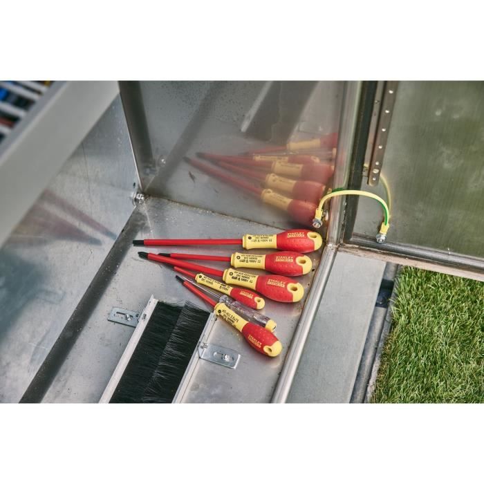 Set of 6 Insulated Screwdrivers 1000V - STANLEY FATMAX - 0-65-443 - Electrician + Pozidriv + Tester