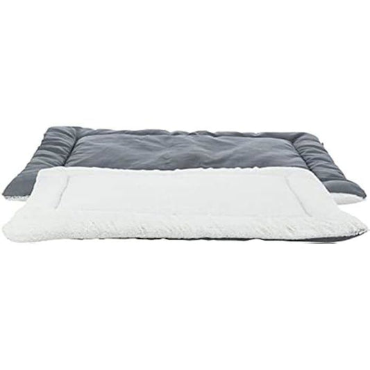 Mattress - TRIXIE - Farello - Plush / Fabric - 70 x 55 cm - White / Gray