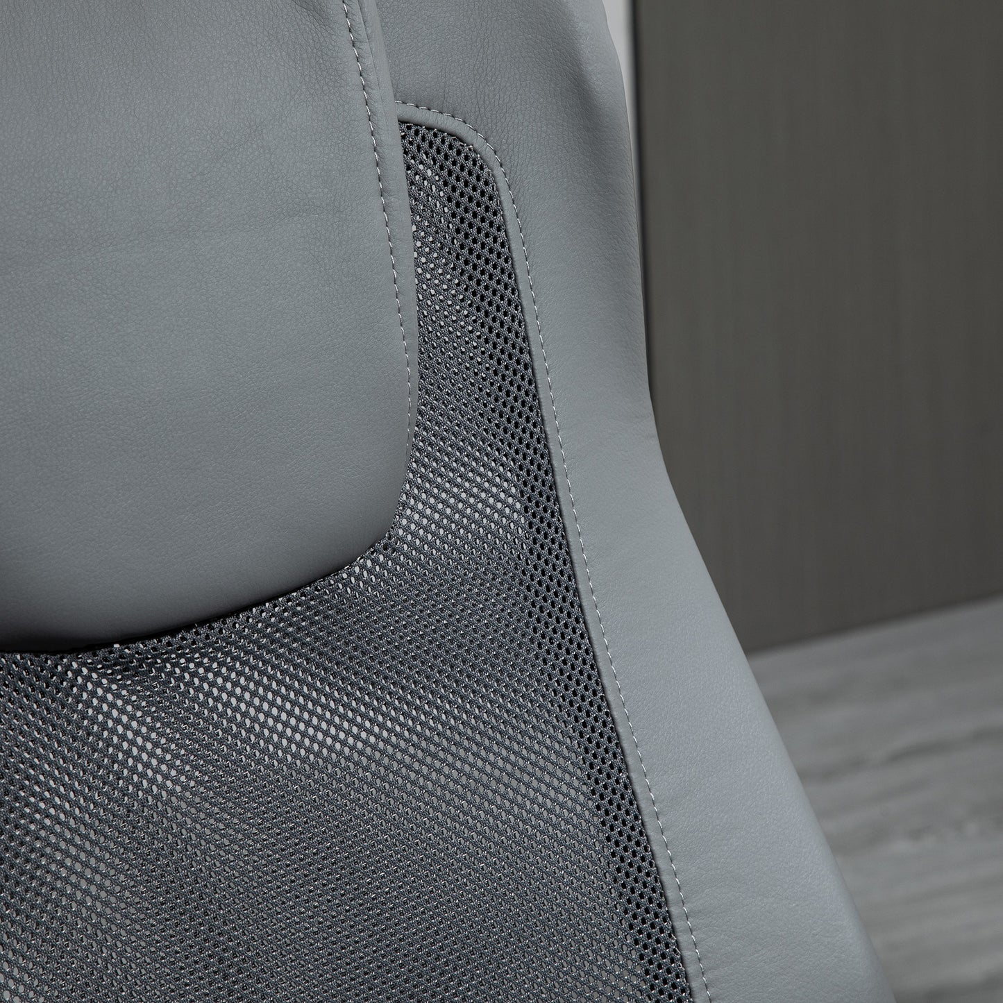 Vinsetto Bürostuhl Drehstuhl höhenverstellbar Chefsessel Schreibtischstuhl ergonomisk konstleder Grau 66 x 73 x 108-118 cm