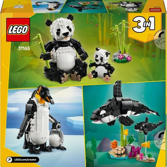 LEGO Creator 31165 3-in-1 Wild Animals: Panda Family Game for Girls Ages 8 and Up