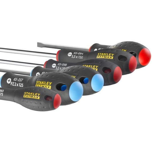 Set of 6 Screwdrivers - STANLEY FATMAX - 0-65-428 - Electrician + Mechanic + Pozidriv