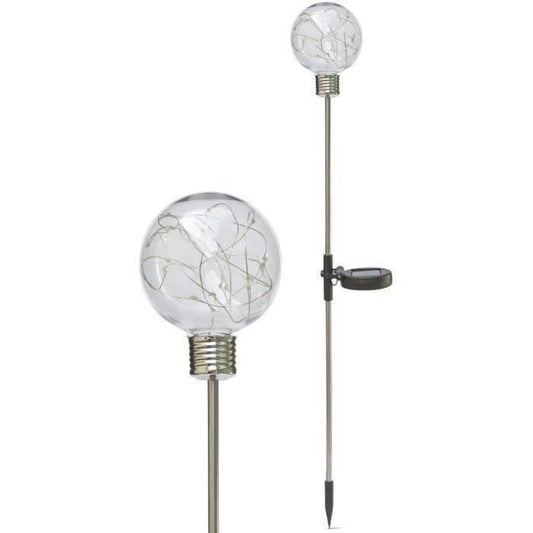 Solar border - GARDEN ID Bulb - Ø8 h70 cm - Autonomy 6 to 8 hours - On/off button - Rechargeable AAA battery