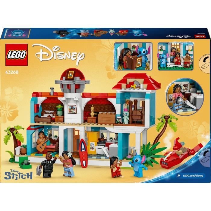 LEGO | Disney Lilo & Stitch's Beach House, Building Set for Kids and Fans 43268