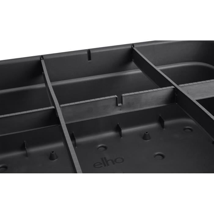 Elho Green Basics Jardin De Cultivation L flower box - Black - L 76 x B 57 x H 27 cm - outdoor cultivation and harvesting - 100% recycled