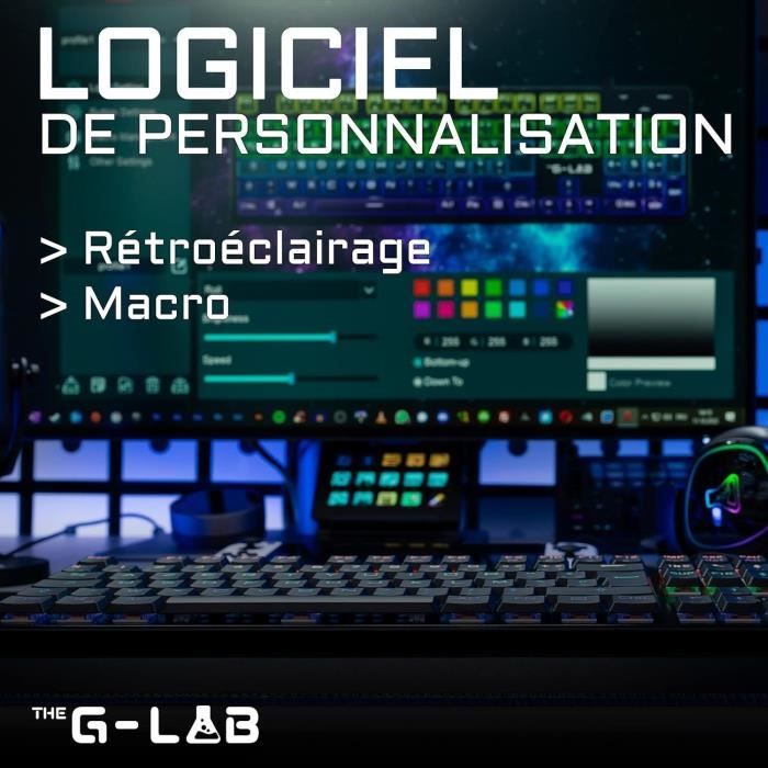 Wiring gaming keyboard the g -lab low profile switch - red