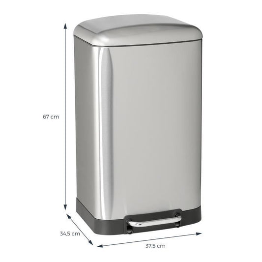 KITCHEN MOVE GREENWICH pedal bin - 40L - Stainless steel