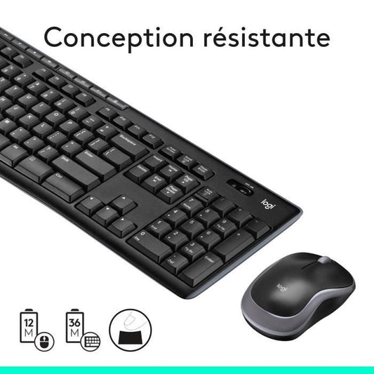 LOGITECH MK270 Mouse Keyboard Kit - Wireless - QWERTY