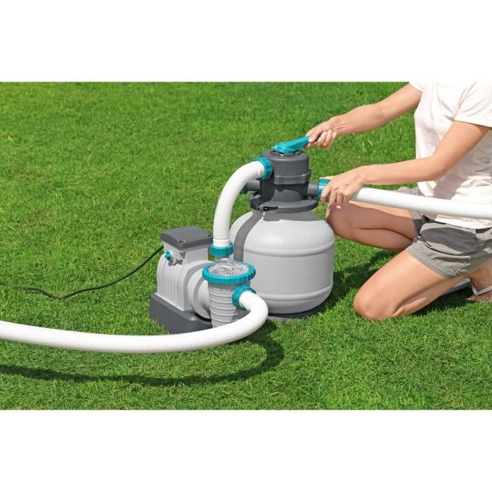 Sand filter / filtration pump for swimming pools up to 54 m3 - Bestway - 8,327 L/h - With pre-filter