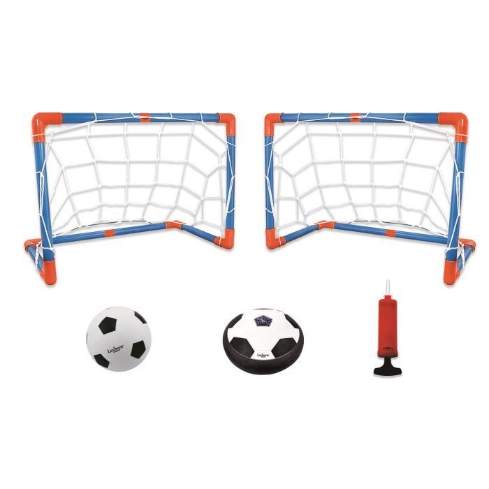 AeroFoot - Luminous foam hovercraft football disc with 2 goal cages, 1 ball and a pump, rechargeable