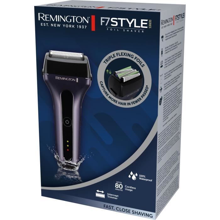 Cordless blade shaver - REMINGTON - F7000 - Tri-flex blades - Cutting head - 100% waterproof - 80 min autonomy