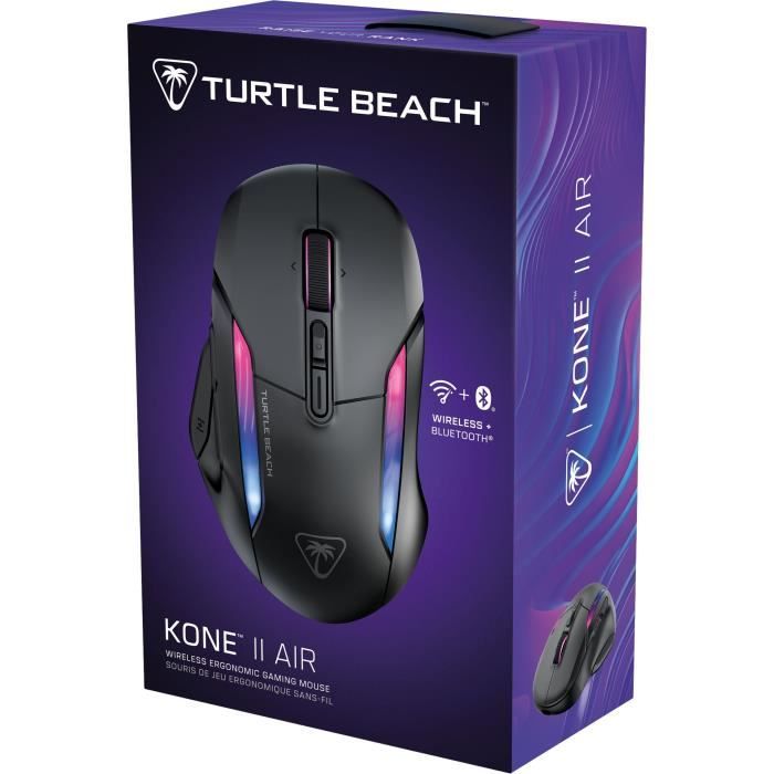 Turtle Beach Kone II Air Wireless Gaming Mouse - Ergonomic - Black, Bluetooth, 26,000 DPI, 4D Scroll Wheel