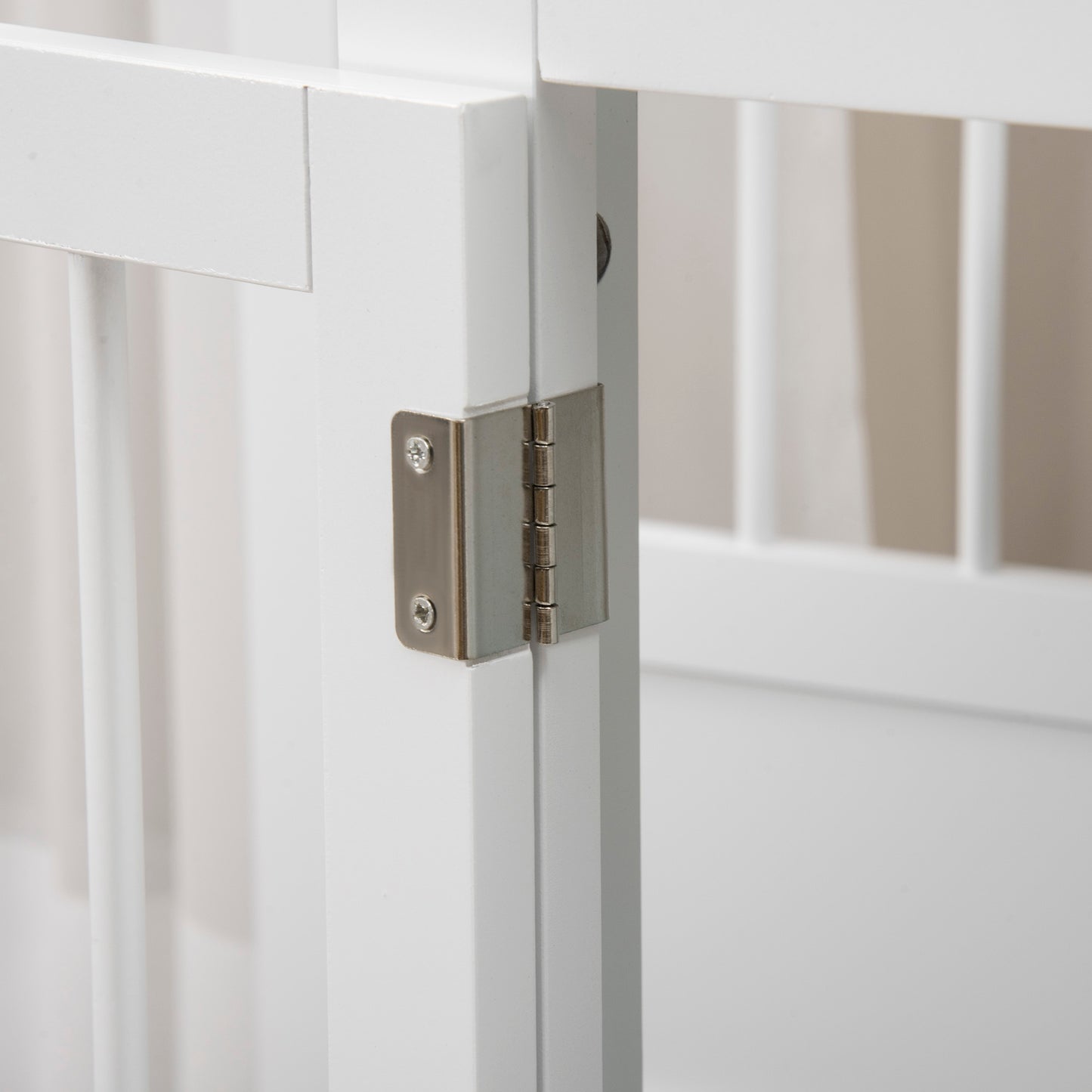 PawHut Hundekäfig, Möbel med 3 Türen Hundehütte Hundebox für Zuhause 78 x 53 x 59,3 cm, Vit