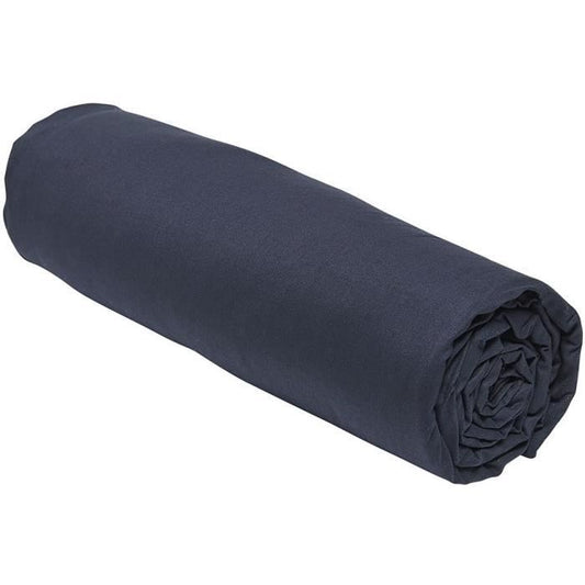 Fitted sheet - TODAY - 160 x 200 cm + 30 cm - Cotton - Organic Navy