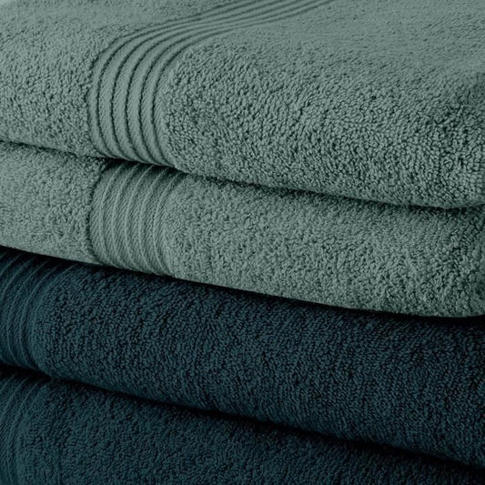 Set of 5 TODAY Bath Sheets 70x130 cm 100% Cotton - 3 peacock + 2 cecidon