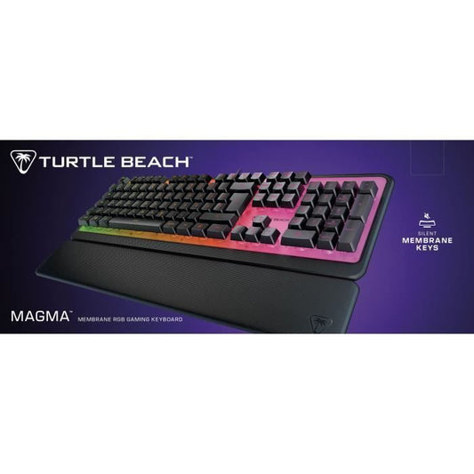 Turtle Beach Magma Gaming Keyboard - RGB Membrane - Black, Quiet Keys, AIMO RGB