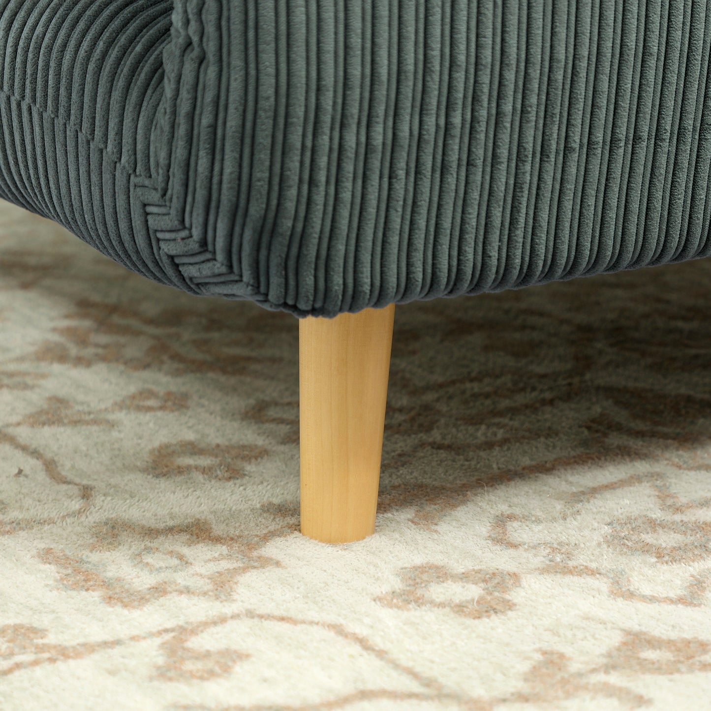 HOMCOM 2-in-1 Schlafsessel Gästebett, verstellbare Kopfstütze Cord-Optik 82 cm x 8 cm x 83 cm Grün