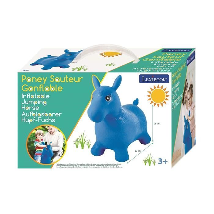 LEXIBOOK - Inflatable Jumping Horse Blue - Mixed - From 3 years