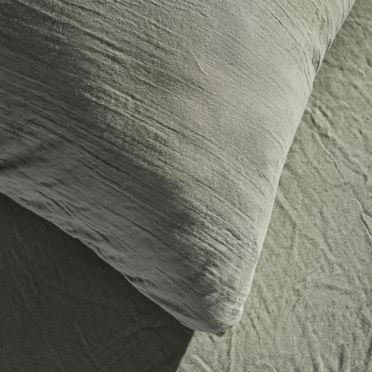 Bedding set - TODAY - 123329 - 2 people - 260x240cm - Plain cotton gauze - Sage