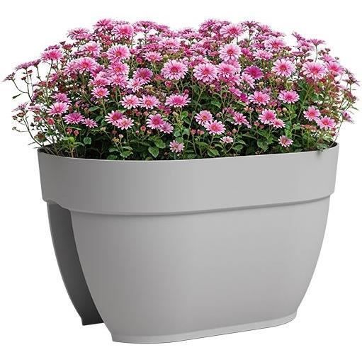 Jardiniere - ARTEVASI - CAPRI CAMPANA - Balcony - 40 ma - Light gray