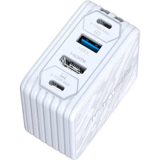 GaN Charger - AVERMEDIA - 100W with FHD Video Capture GC313Pro White