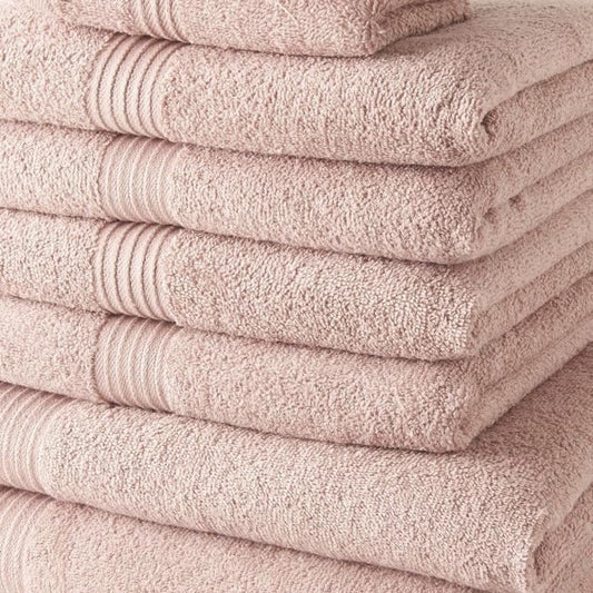 Set of 4 TODAY bath towels 30x50 + 4 bath towels 50x90 + 2 bath sheets 70x130 cm 100% Cotton - Sand rose