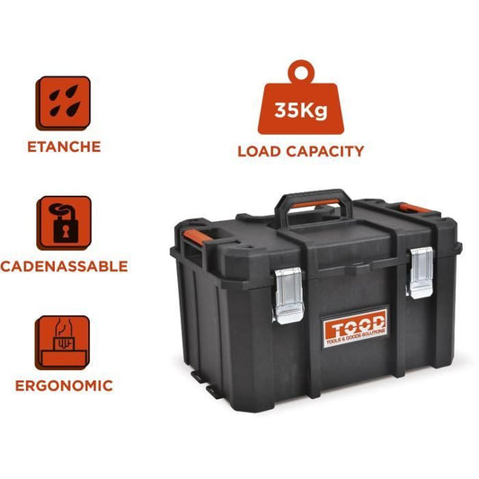 Tool case - TOOD - Waterproof - Tool storage dividers - 53x37x31 cm