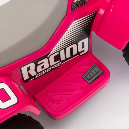 AIYAPLAY Elektrisches Quad Bike für Kinder, batteriebetrieben, fährt vorwärts und rückwärts, LED-Lichter, 18-36 Monate, Rosa