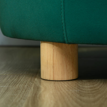 PawHut Hundesofa Hundecouch, Waschbarer Bezug, Haustiersofa mit Rückenlehne und Holzbeine, Katzensofa, für small Hunde under 4,5 kg, Grün