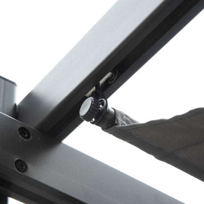 Outsunny Pergola Pavillon Terrassenüberdachung mit Schiebedach Garten Alu Kohlegrau+Dunkelgrau 3x3x2,23 m