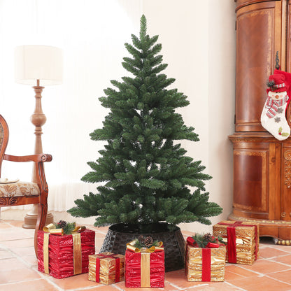 HOMCOM Weihnachtsbaum, Nordmanntanne, naturgetreu, breit & üppig, 150 x Φ100 cm, Grün
