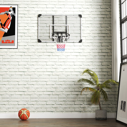 SPORTNOW Basketballkorb, bruchsichere Rückwand, höhenverstellbar, Indoor & Outdoor, Stahlrahmen, Schwarz