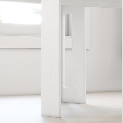 HOMCOM Esstisch, Klapptisch, ausziehbarer Küchentisch, Esszimmertisch, Spanplatten, 60-180 x 85 x 75 cm, Weiß