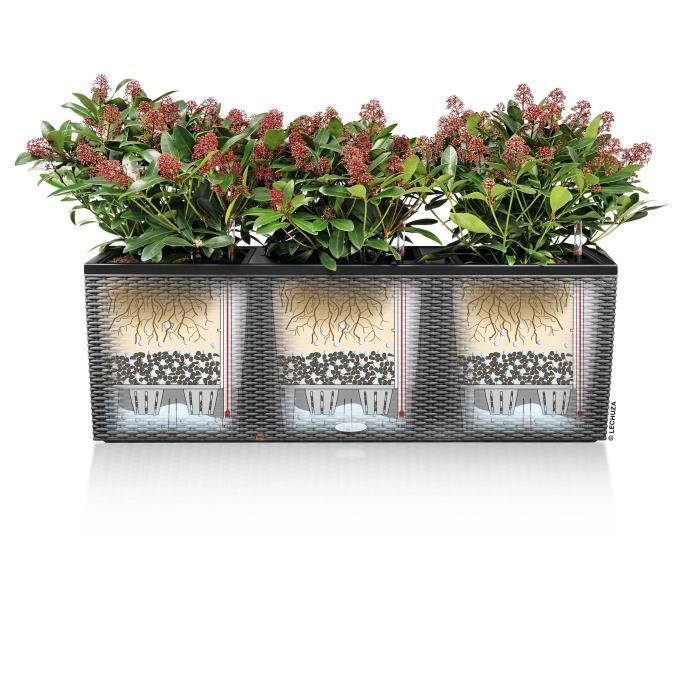 Flower pot - LEC - Trio Cottage 30 - granite - integrated irrigation system - weather resistant