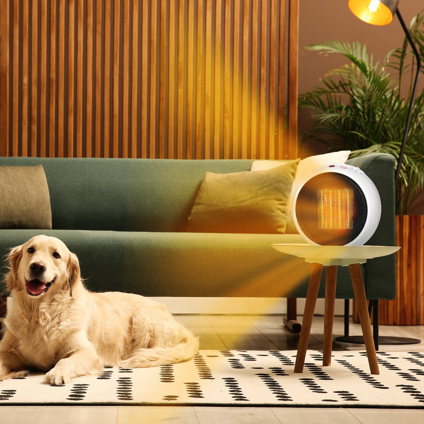 HOMCOM Heizlüfter Heizgerät Elektroheizer Heizer Heizung Wärme 900W/1500W Kunststoff Weiß+Schwarz 22 x 18,5 x 21 cm