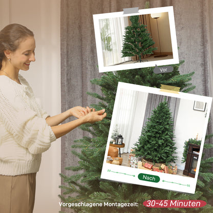 HOMCOM Künstlicher Weihnachtsbaum 180 cm Kiefernbaum künstlich mit 3026 Spitzen für drinnen