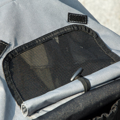 PawHut Hundebuggy, Haustierwagen für kleine Hunde und Katzen, mit Aufbewahrungskorb, Ein-Klick-Faltdesign, Grau