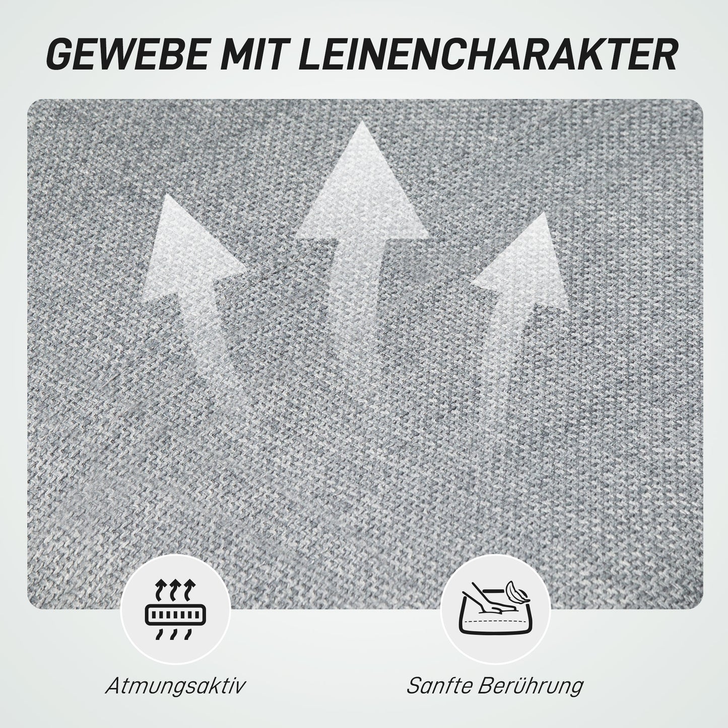 HOMCOM Armloser Bürostuhl, gepolstert, höhenverstellbar, drehbar, rollbar, Grau