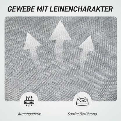 HOMCOM Armloser Bürostuhl, gepolstert, höhenverstellbar, drehbar, rollbar, Grau