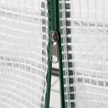 Outsunny Folien-Gewächshaus, Treibhaus, Mini-Gewächshaus, Pflanzenhaus, Frühbeet, 4 Regalfächer, 70 x 50 x 160 cm, Weiß