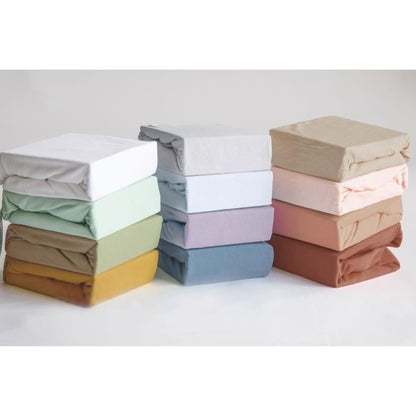 Fitted sheet - P'TIT DODO - 60 x 120 cm - Jersey - Caramel